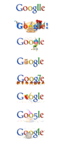 Google születésnapi logók