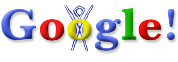 Első Google Doodle, a kék emberke